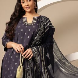 Sztori Plus Size Printed Gotta Patti Kurti with Sharara & Dupatta-picture-17