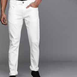 WROGN Men White Slim Fit Stretchable Jeans-image-11