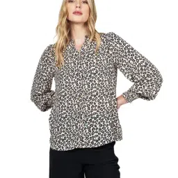 Cover Story Beige & Black Printed Shirt-image-19