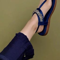 Shoetopia Kids Blue T-Strap Sandals-image-99