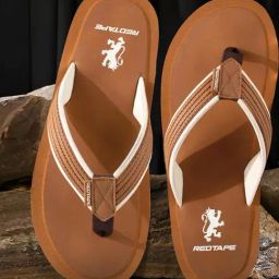 Red Tape Men's Tan Flip Flops-43
