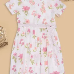 Akkriti By Pantaloons White Cotton Regular Fit Printed Dress-picture-42