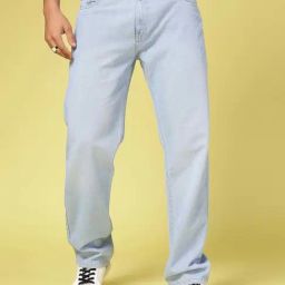Rigo Light Blue Straight Fit Lightly Washed Jeans-image-80