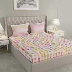 GMF Pink Cotton 144 TC Bed Sheet Set-image-119