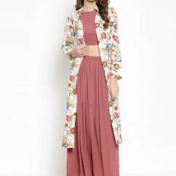 Sera Off White Printed Longline Shrug-image-5