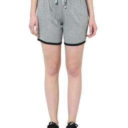 Vimal Jonney Silver Solid Shorts-image-78