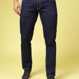 Rigo Dark Blue Slim Fit Lightly Washed Jeans-image-13