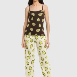 Slumber Jill Brown Print Pajama Set-image-40