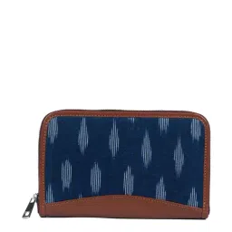 ZOUK Blue Printed Zip Around Wallet for Women-27