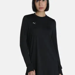 Puma Modest Activewear Black Polyester Solid Active T-Shirt-image-54