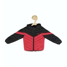 Allen Solly Junior Black & Red Color Block Full Sleeves Jacket-image-45