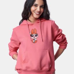The Souled Store Pink Powerpuff Girls: Blossom Printed Hoodie-image-13
