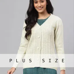 Aurelia Off-White Regular Fit Cardigan-16