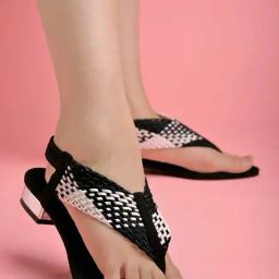 Shoetopia Kids Black Sling Back Sandals-picture-9