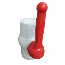 GENERIC Compact Ball Valve PVC 75 mm (2 1/2 inch) White with Red Handle, UCB01- DIN-28