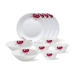 Borosil Tiara Series White Opalware Dinner Set - 10 Pieces-20