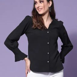 KASSUALLY Black Relaxed Fit Top-image-67
