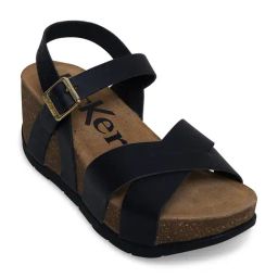 Kickers Women's KICK-HEZE Black Ankle Strap Sandals-image-86