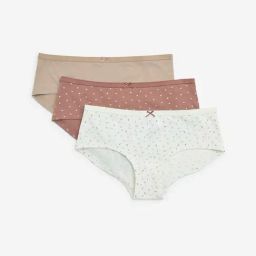 Wunderlove by Westside Brown Printed Low-Rise Briefs - Pack of 3-image-4