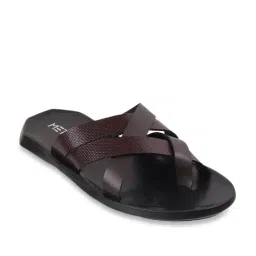 Metro Men's Brown Toe Ring Sandals-picture-39