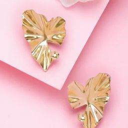 Karatcart Gold Plated Heart Shape Studs-15