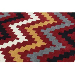 Presto Red & Black Wool Hand Tufted Carpet image 3