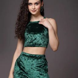 KASSUALLY Green Relaxed Fit Crop Top-picture-42