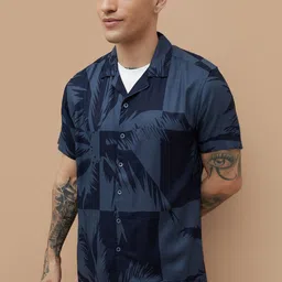 Fame Forever by Lifestyle Men Slim Fit Floral Printed Cuban Collar Casual Shirt-picture-44