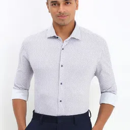 Allen Solly Sport Men Spread Collar Micro Ditsy Printed Cotton Slim Fit Formal Shirt-picture-11