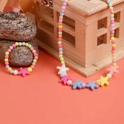 Jewelz Starry Delight Multi-Color Necklace & Bracelet Set-28
