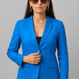 Talethread Cotton Linen Single-Breasted Casual Blazer-image-84