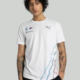 Puma White Cotton Regular Fit T-Shirt-image-72