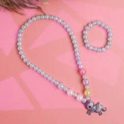 Jewelz Unicorn Green Necklace & Bracelet Set-42