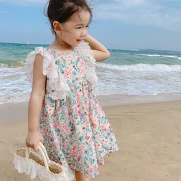 LULU & SKY Floral Print Flutter Sleeve Fit & Flare Maxi Dress-image-82