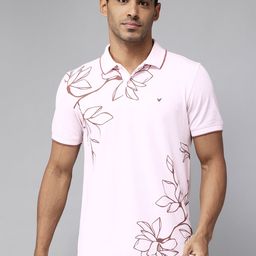 Blackberrys Men Floral Printed Polo Collar Slim Fit T-shirt-picture-1