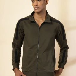 Rigo Olive Cotton Regular Fit Sweatshirt-image-15
