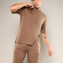 Campus Sutra Brown Regular Fit Co-Ord Set-image-88