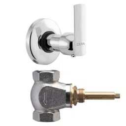 CERA Titanium Flush Cock Exposed Part and Concealed Part, F1003751 + F4060102 (Set of 2 Pcs)-image-8