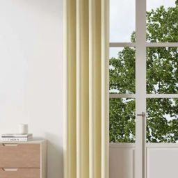 Ddecor Live Beautiful Beige Polyester Blackout Long Door Curtain-48
