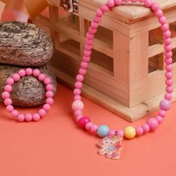 Jewelz Dark Pink Unicorn Necklace & Bracelet Set-51