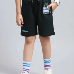 Monte Carlo Kids Bottle Green Printed Shorts-image-12