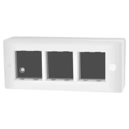 GreatWhite 6 Module Solo Plate With Surface Box in White Color and Plastic Body, 20506-wBOX (Pack of 10)-12
