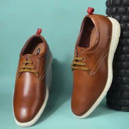 Bata Men's Tan Derby Shoes-image-77