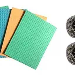 Brite Guard Cellulose Sponge Mop & Stainless Steel Scrubber (Set of 9-Piece)-image-88