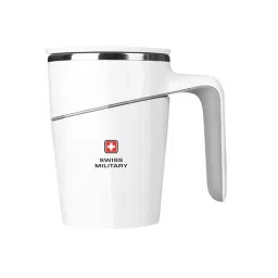 SWISS MILITARY Insulated Coffee Mug with Lid 470 ml Stainless Steel White, MUG01-image-94