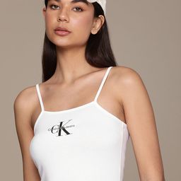 Calvin Klein Jeans Printed Shoulder Straps Bodysuit-image-80