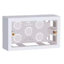 Cona Estella PVC Surface Boxes 4 M White, 6704-40