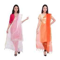 Dupatta Bazaar Multicolored Dupatta - Pack of 2-picture-5