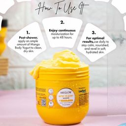 MEGLOW Set Of 3 Mango Yogurt 48Hrs Hydrating & Moisturizing Body Cream - 200 ml Each image 3