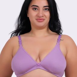 Fabme Plus Size Full Coverage Non Padded Cotton Nursing Bra-All Day Comfort-14